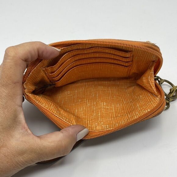 Fossil Coated Canvas & Leather Wristlet Wallet - Picture 4 of 7